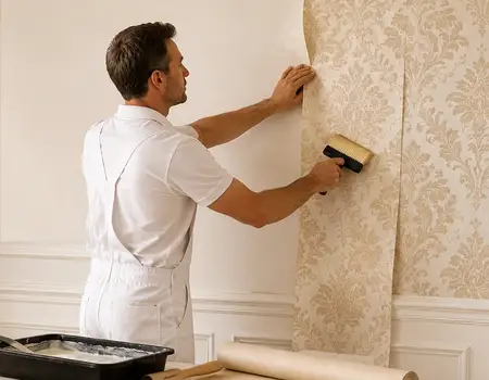 instalación de papel mural tradicional
